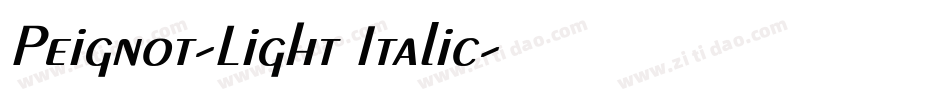 Peignot-Light Italic字体转换
